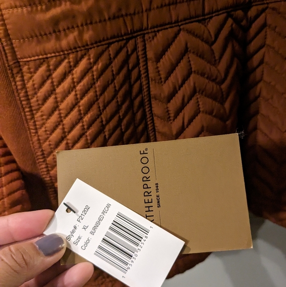 NWT Burnished Pecan QUILTED JACKET WITH SIDE STRETCH XL - Picture 10 of 11